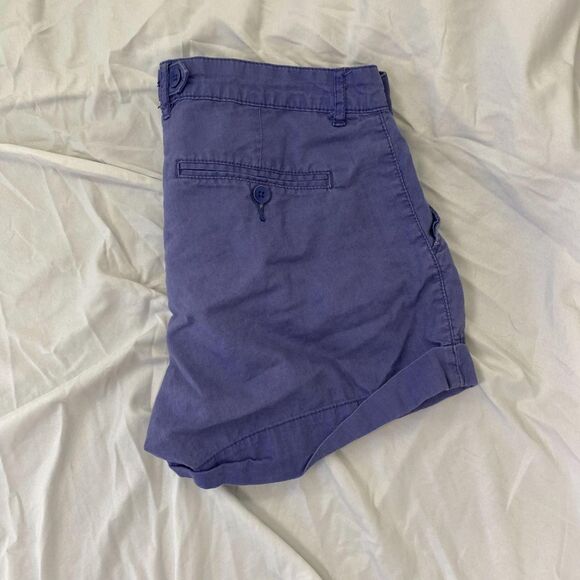 Gap Dark Blue Linen Cotton Early 2000's Low Rise Bermuda Hotpants Shorts 10 / M - Picture 5 of 6